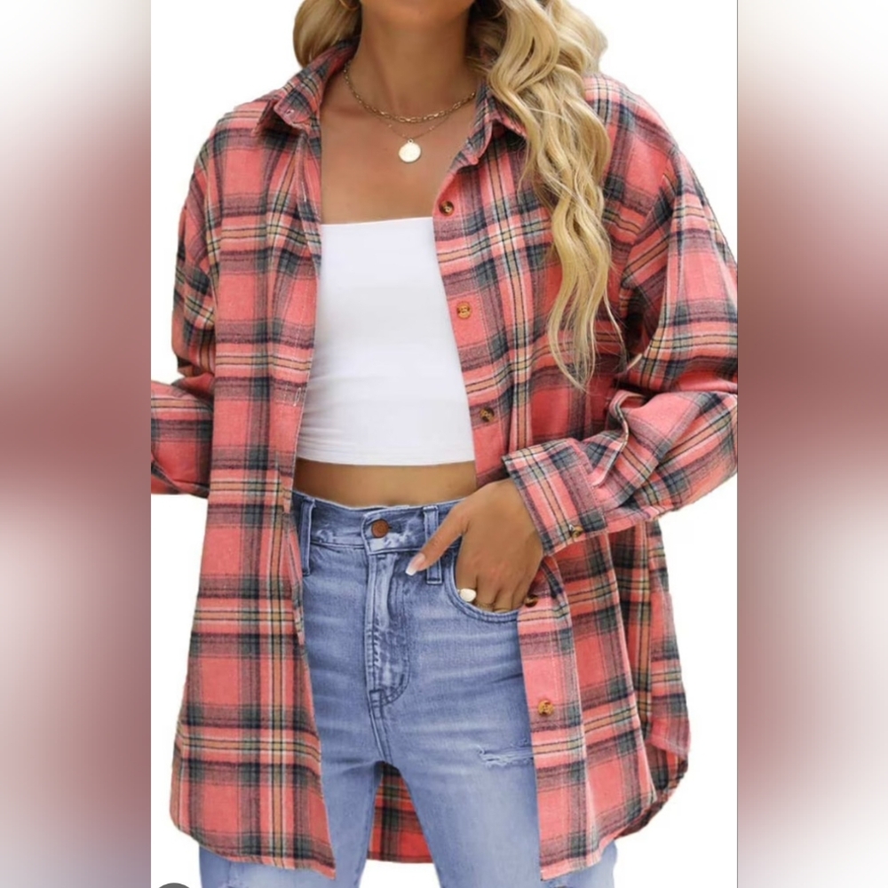 Fantaslook Plaid Button-Up Shirt for Women